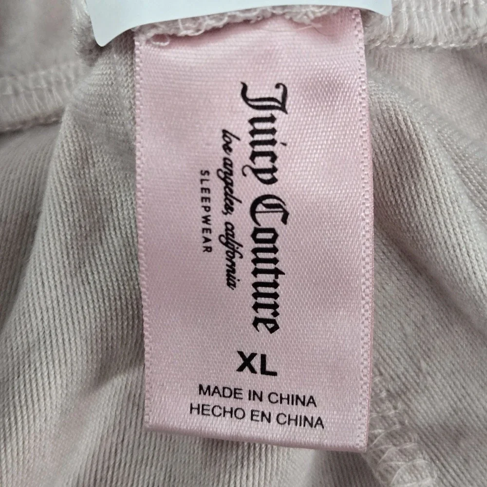 Juicy Couture Women Sleepwear XL Pink Pajama‎ Jogger Velour Rhinestones